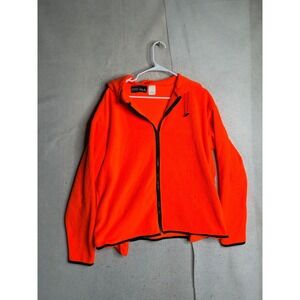 WFS Element Gear Blaze Orange Fleece Hoodie Full Zip Jacket Mens Large RN68986